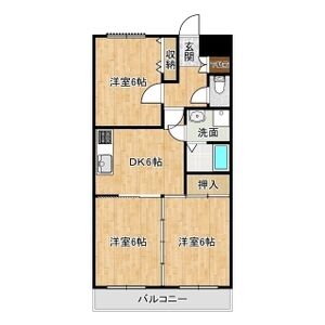 3DK 間取り図