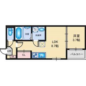 1LDK 間取り図