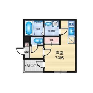1K 間取り図