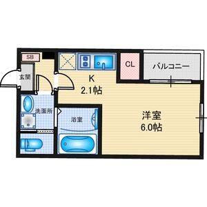 1K 間取り図