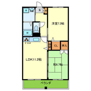 2LDK 間取り図