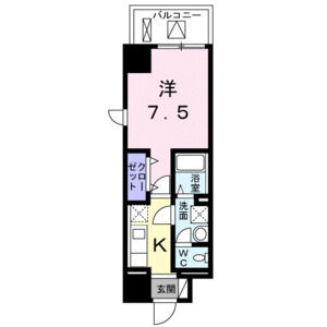 1K 間取り図