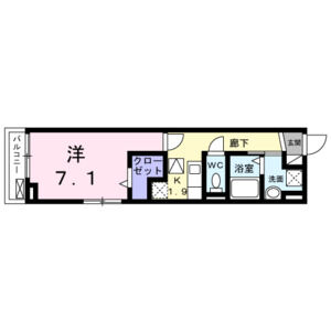 1K 間取り図