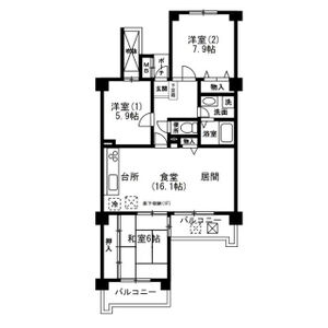 3LDK 間取り図