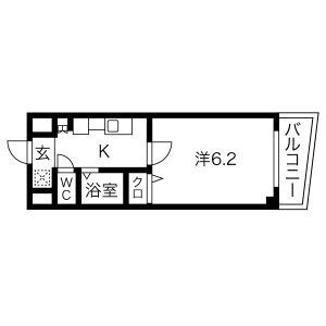 1K 間取り図