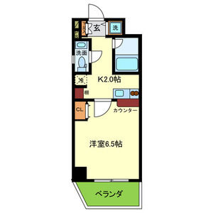 1K 間取り図