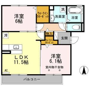 2LDK 間取り図