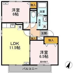 2LDK 間取り図