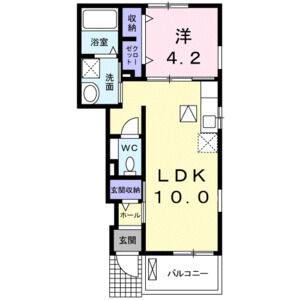 1LDK 間取り図