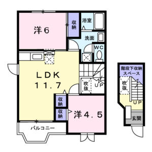 2LDK 間取り図