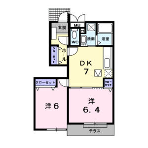 2DK 間取り図