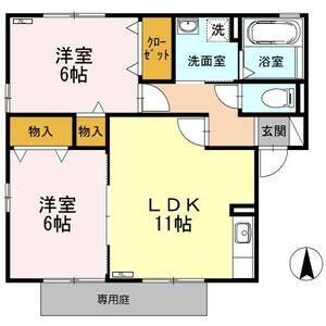 2LDK 間取り図