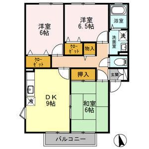 3DK 間取り図