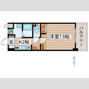 1K 間取り図