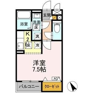 1K 間取り図