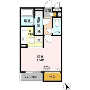 1K 間取り図