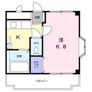 1K 間取り図