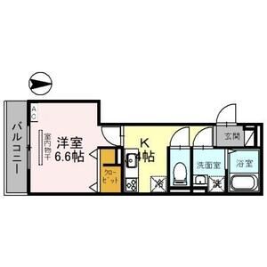 1K 間取り図