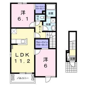 2LDK 間取り図