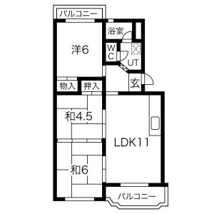 3LDK 間取り図