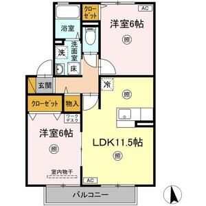 2LDK 間取り図