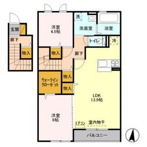 2LDK 間取り図