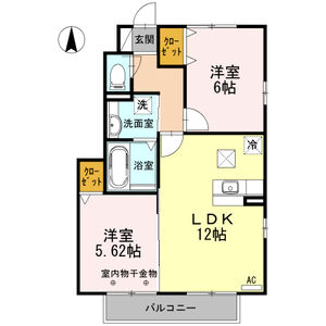 2LDK 間取り図