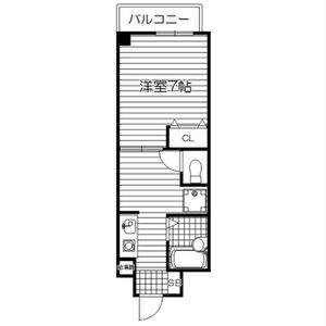 1DK 間取り図
