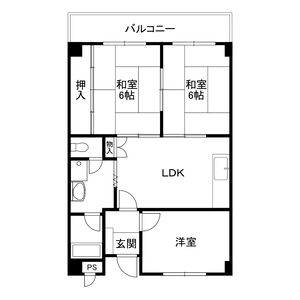 3DK 間取り図