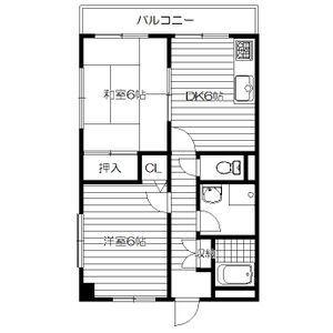 2DK 間取り図
