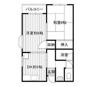 2DK 間取り図