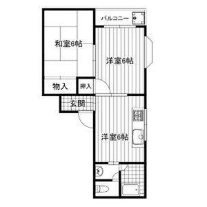 2DK 間取り図