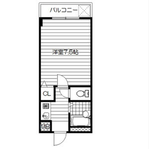 1K 間取り図