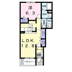 1LDK 間取り図