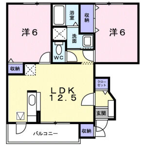 2LDK 間取り図