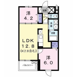 2LDK 間取り図
