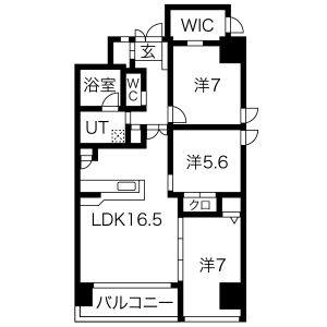 3LDK 間取り図