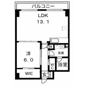 1LDK 間取り図
