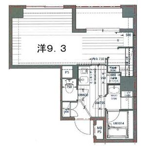 1K 間取り図