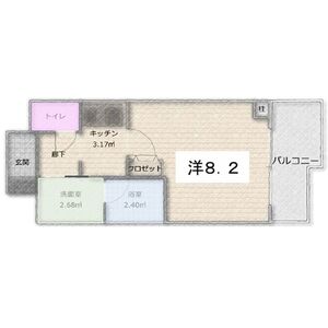1K 間取り図