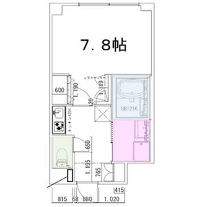 1DK 間取り図