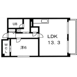 1LDK 間取り図
