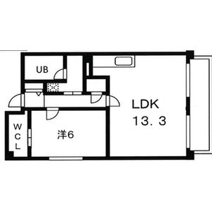 1LDK 間取り図