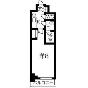 1K 間取り図