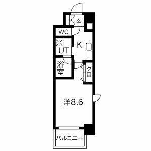 1K 間取り図