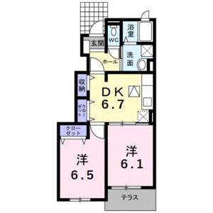 2DK 間取り図