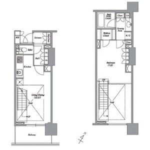 1LDK 間取り図