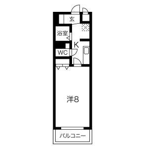 1K 間取り図