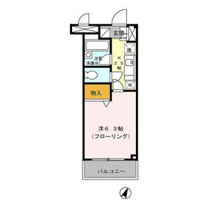 1K 間取り図