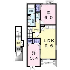 2LDK 間取り図